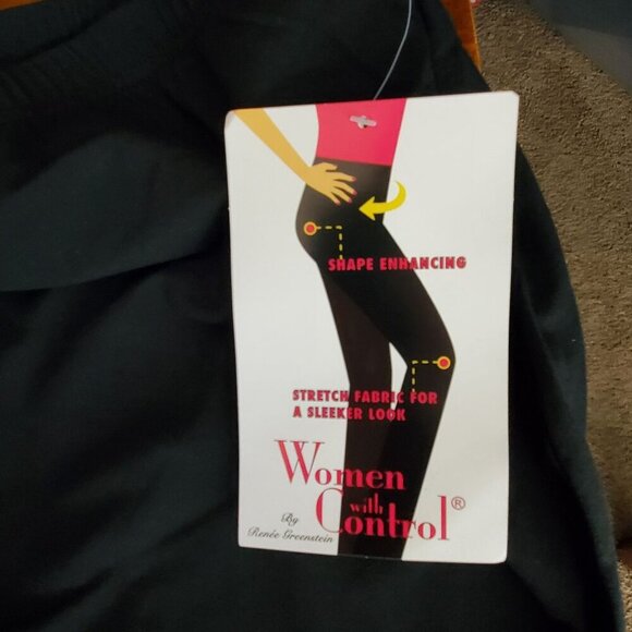 Women With Control Black Slimming & Shaping Capri Pants 3XP Stretch Leggings - Picture 3 of 9